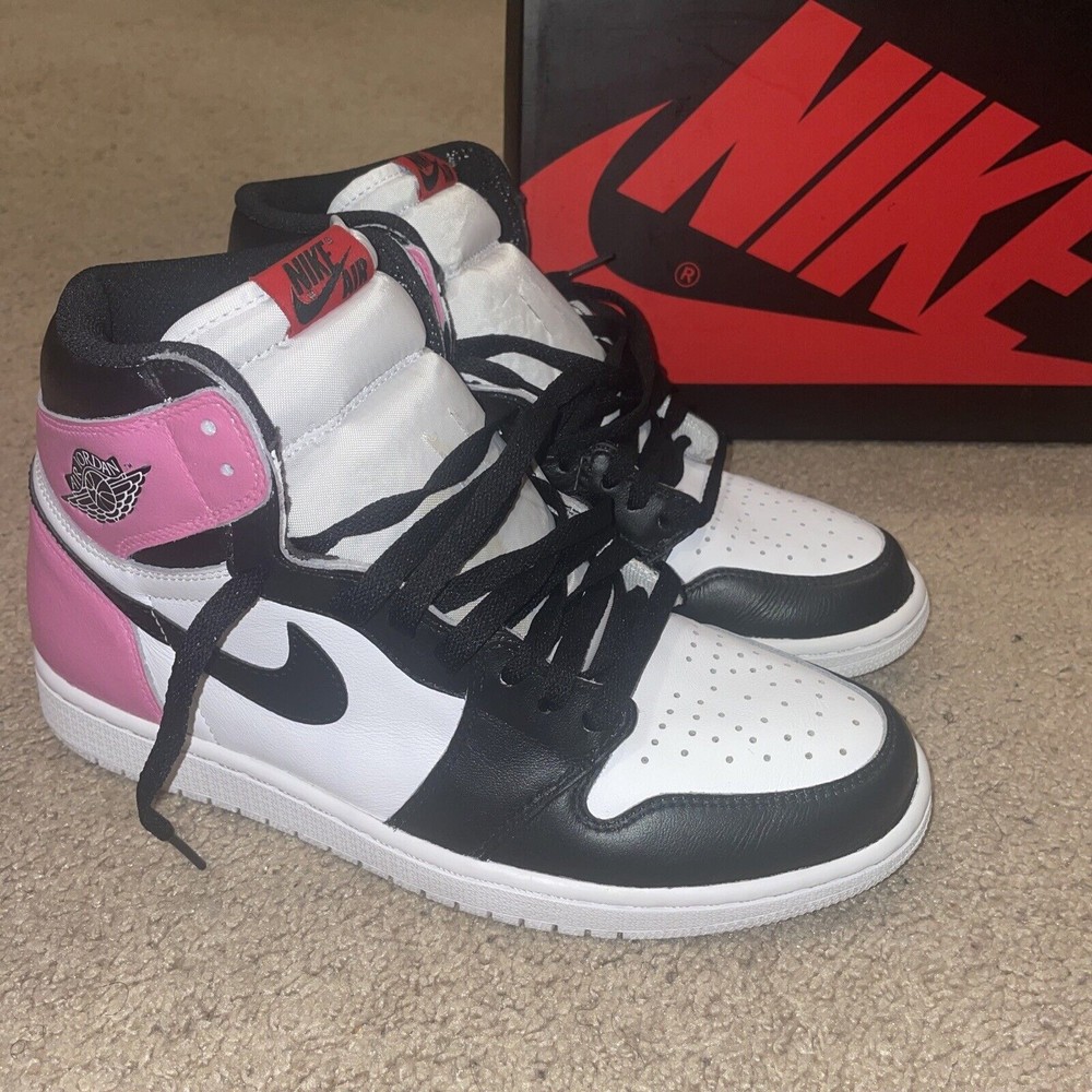 Air Jordan 1 Retro High OG "Ying-Yang" Custom Pink Black White 555088-102 10.5
